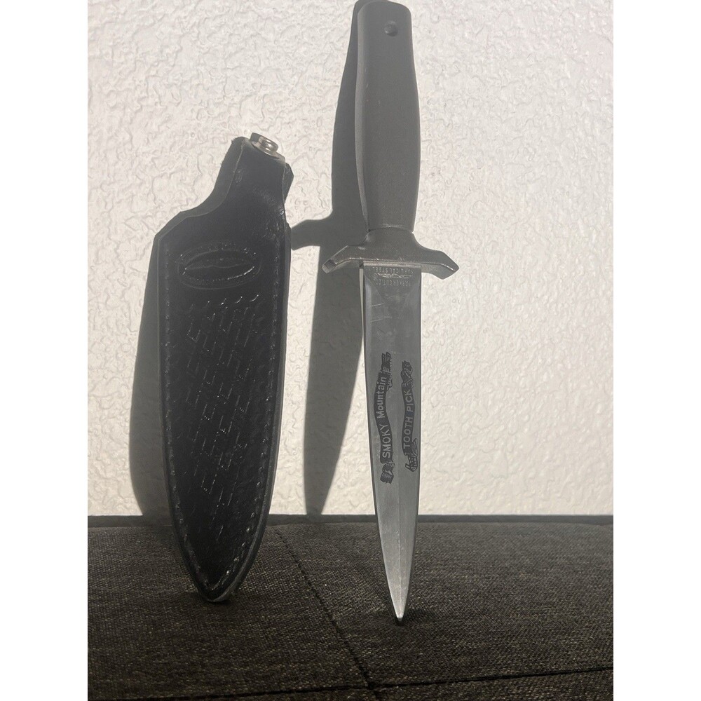 Vintage Parker Cut Co Smoky Mountain Toothpick Boot Knife Japan w/ Sheath